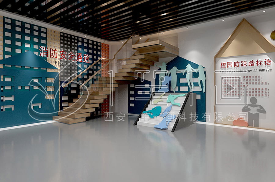 智慧安全警示體驗館平面圖, 現(xiàn)代安全教育互動展館, 一筆一畫科技有限公司
